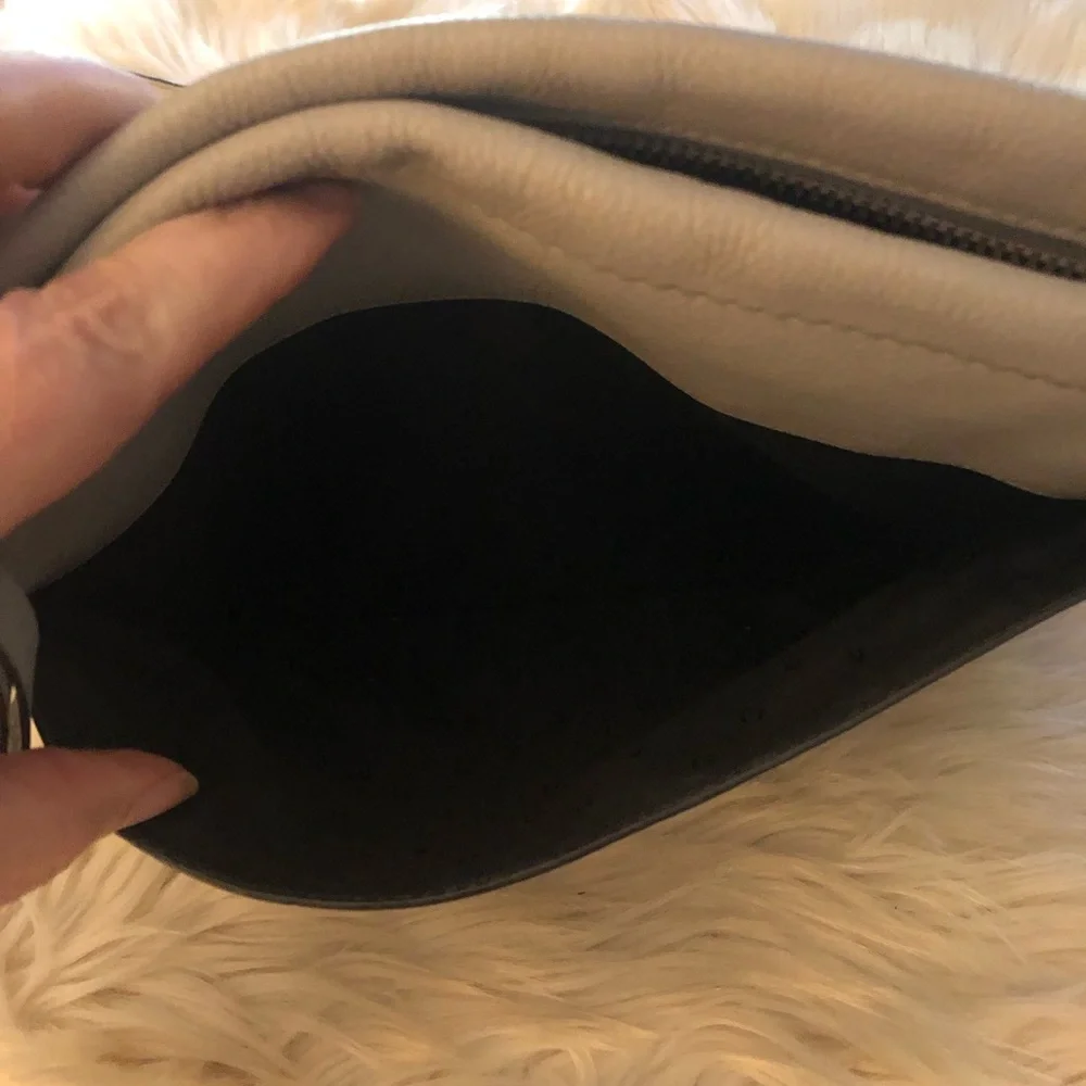 Cole Haan gray leather crossbody handbag purse